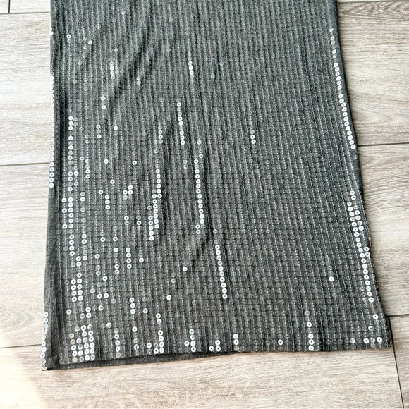 Press Sequin Knitted Straight Midi Skirt - Picture 5 of 11